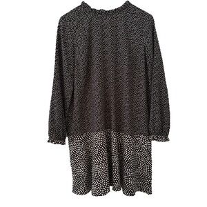 LOFT Monochrome Polka Dot Mini Dress